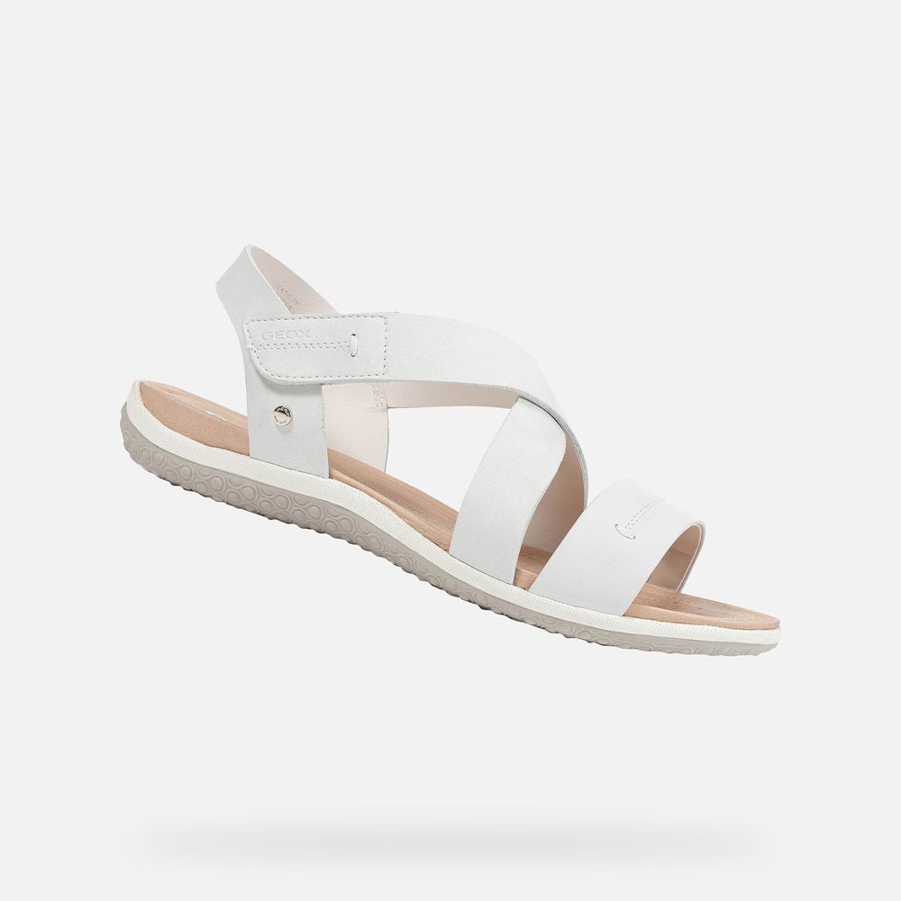 Geox Sandals White Vega - Geox Womens Shoes - UWRKTA486